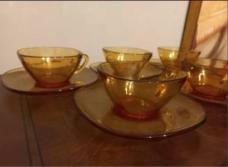 Juego 6 tazas café vintage