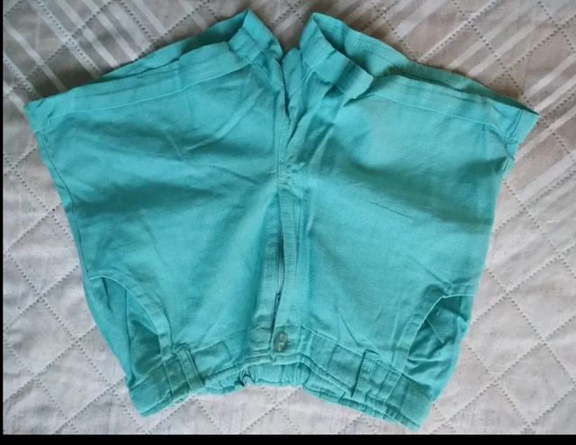 Shorts niña turquesa y rosa talla 5/6