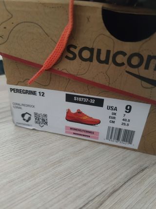 Saucony Peregrine 12 rojas mujer coral