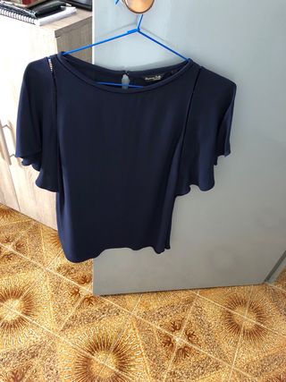 Camisa azul marino mujer talla M