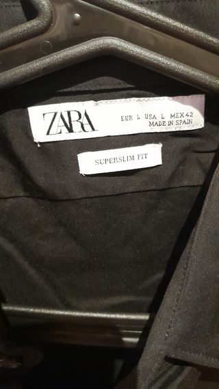 Camisa Zara negra hombre