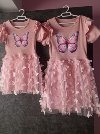 Vestidos niña, hermanas, mariposa