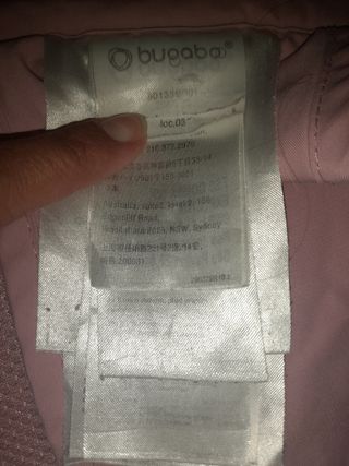 Colchoneta Bugaboo rosa bebé