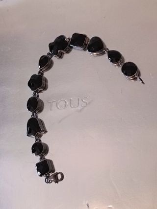 Pulsera Tous ónix negra y plata 