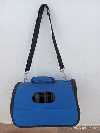 Transportín azul mascotas pequeñas