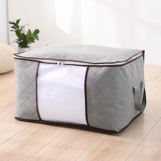 2x Bolsa almacenaje gris plegable 90litros