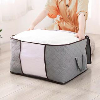 2x Bolsa almacenaje gris plegable 90litros
