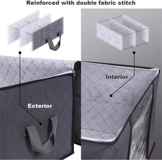 2x Bolsa almacenaje gris plegable 90litros
