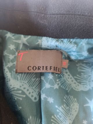 Abrigo Cortefiel negro - Talla S