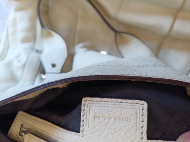 Bolso Karen Millen blanco roto