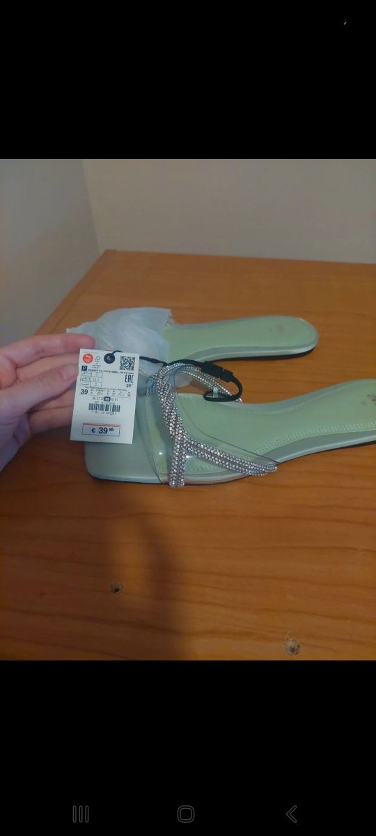 Sandalias Zara - Verdes con brillos