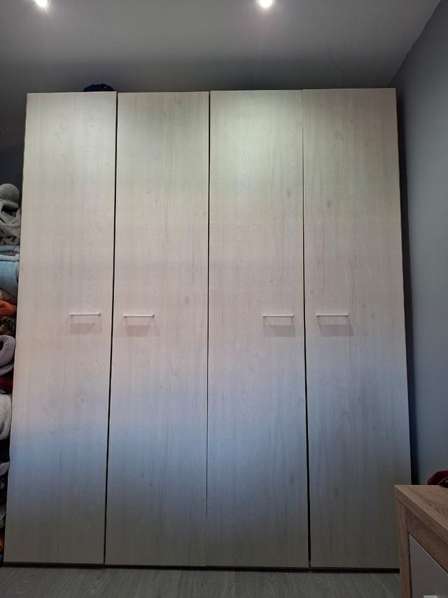 Armario ropero 4 puertas beige