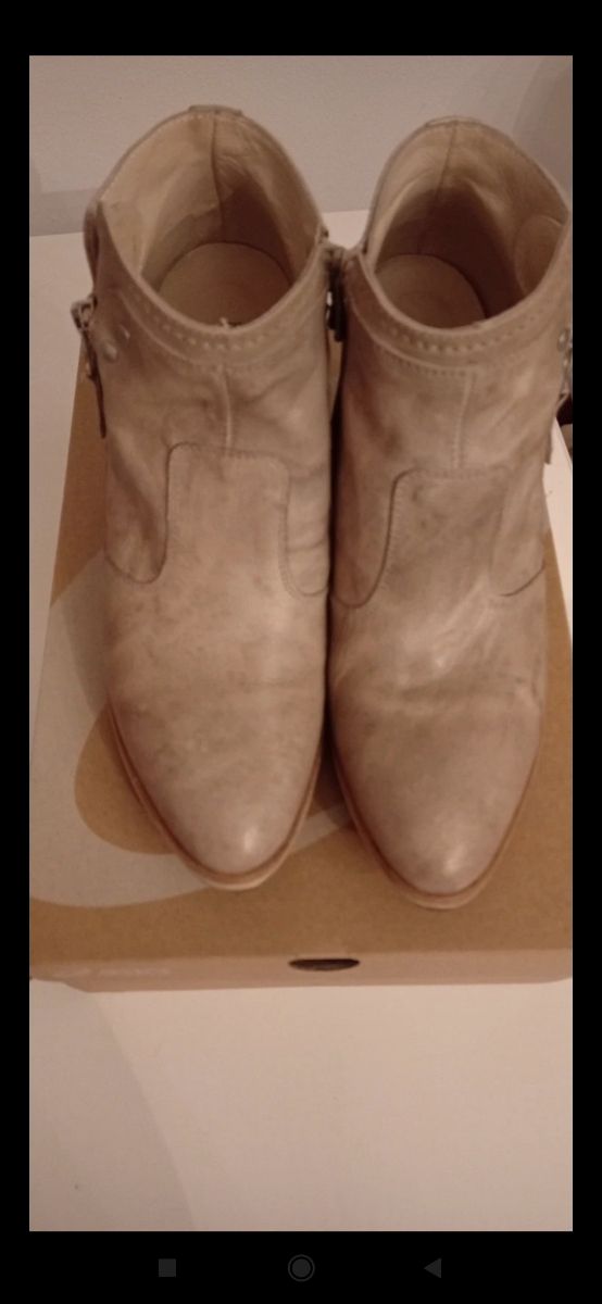 Stivaletti beige in nappa