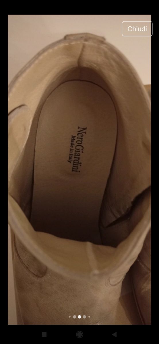 Stivaletti beige in nappa