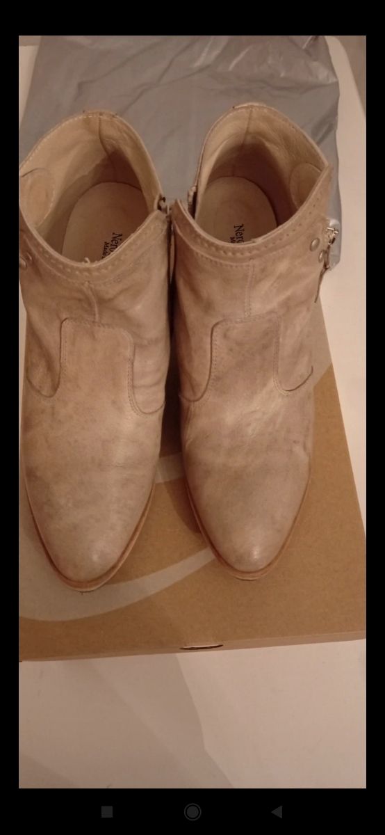 Stivaletti beige in nappa