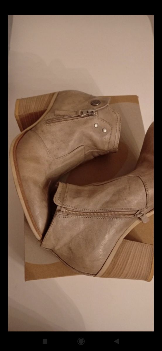 Stivaletti beige in nappa