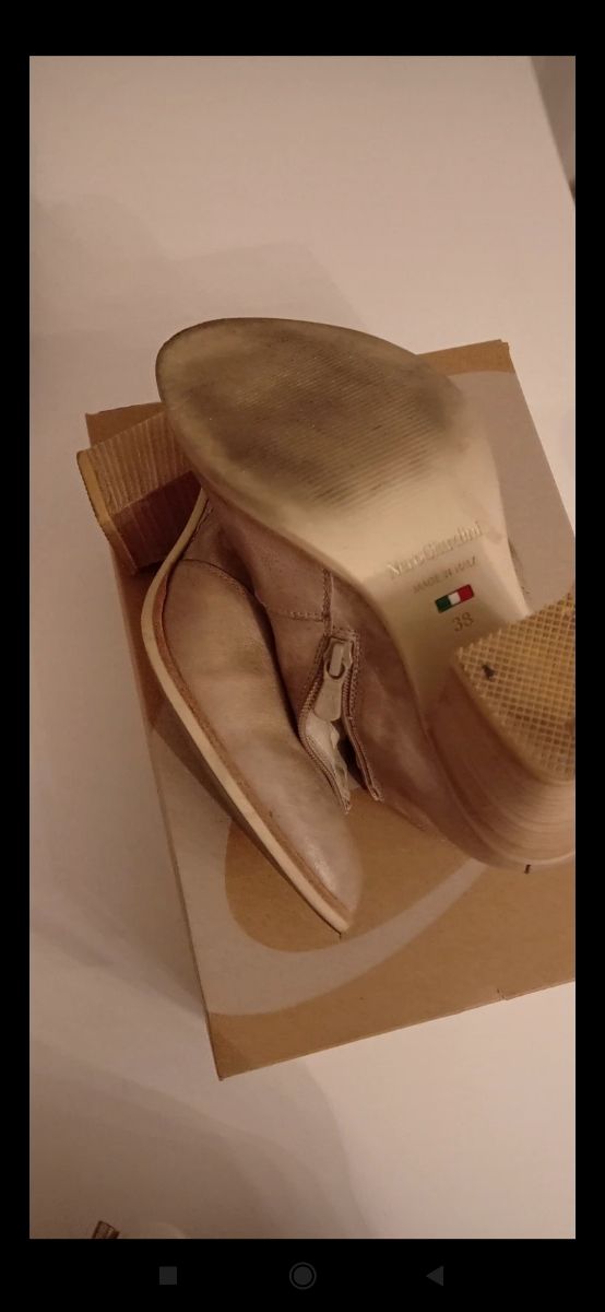 Stivaletti beige in nappa