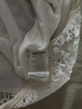 Vestido Lemon  bordado crema