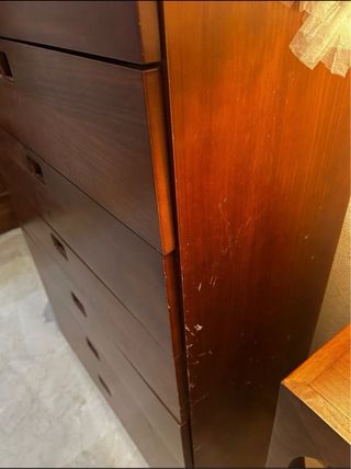 Zapatero de madera marrón - 7 cajones