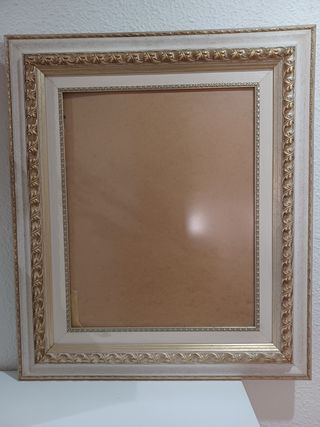 Marco madera beige-dorado 48x38cm