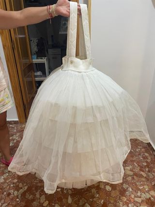 Cancán niña 80cm blanco