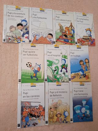 LOTE DE 10 LIBROS SERIE PUPI EL BARCO DE VAPOR