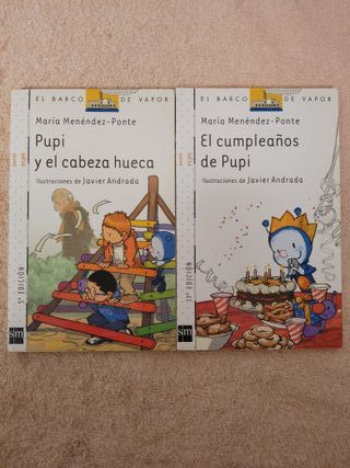 LOTE DE 10 LIBROS SERIE PUPI EL BARCO DE VAPOR