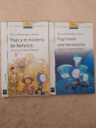 LOTE DE 10 LIBROS SERIE PUPI EL BARCO DE VAPOR