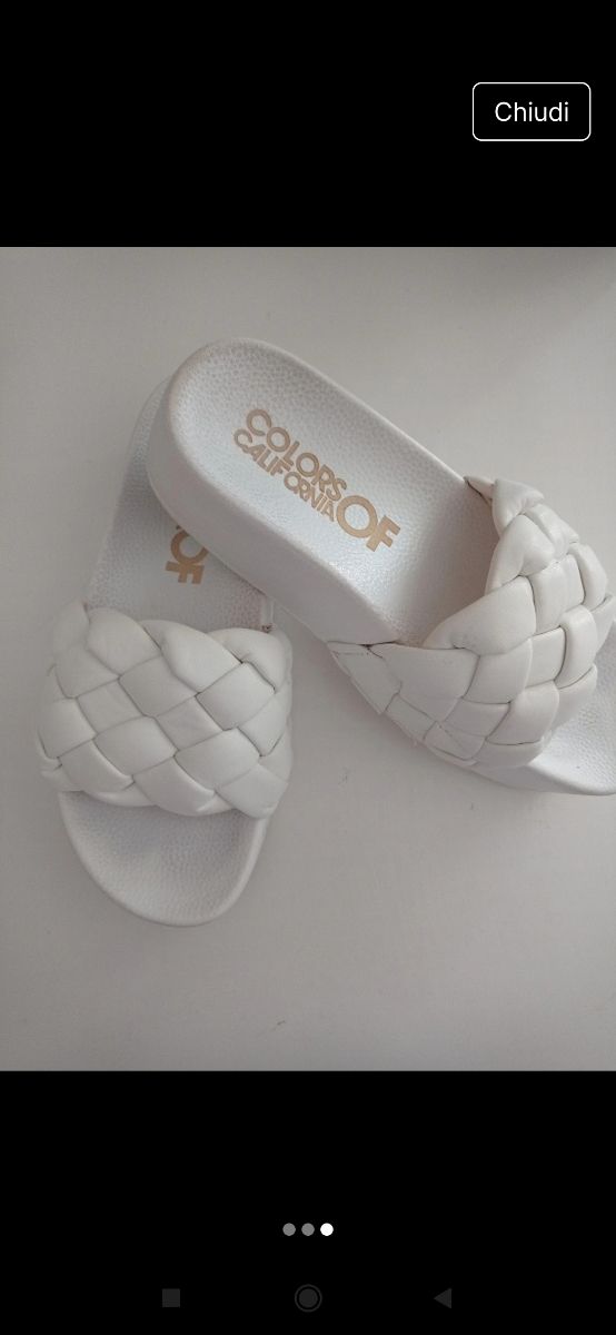 Ciabatte Colors of California bianche 38