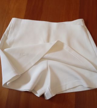 Falda pantalón blanca Stradivarius