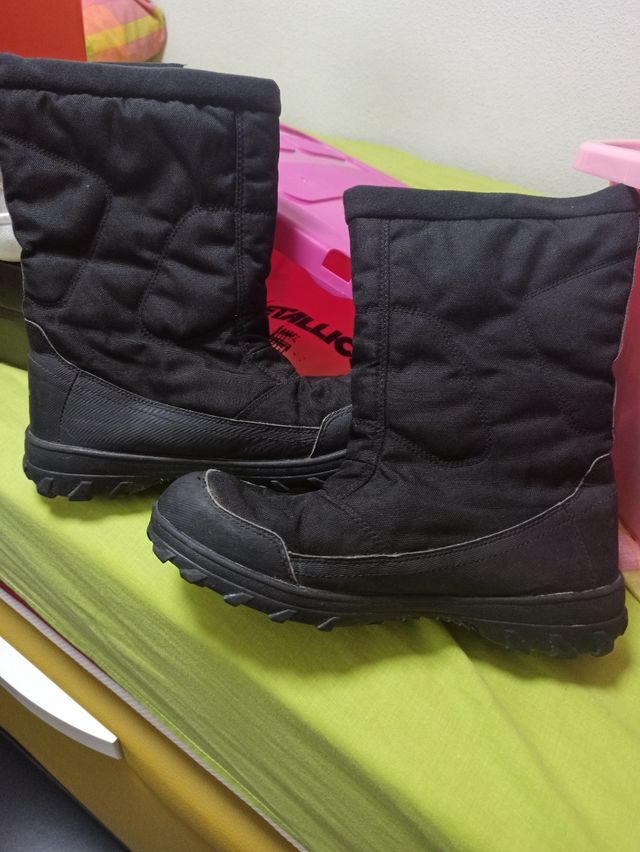 Botas nieve negras unisex hombre, niños y mujer