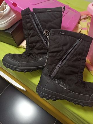 Botas nieve negras unisex hombre, niños y mujer