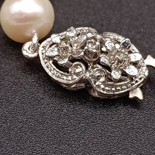 Collana perle naturali e gancio in argento