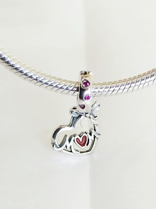 Charm Colgante Corazón Mamá para pulsera Pandora 