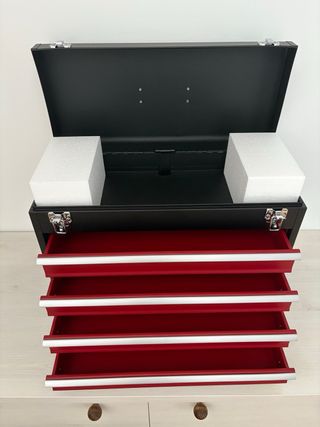 Caja herramientas 4 cajones ( negro y rojo)