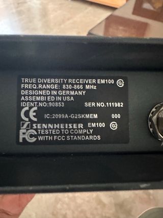Sistema Profesional Inalambrico Senheiser EW100 G2