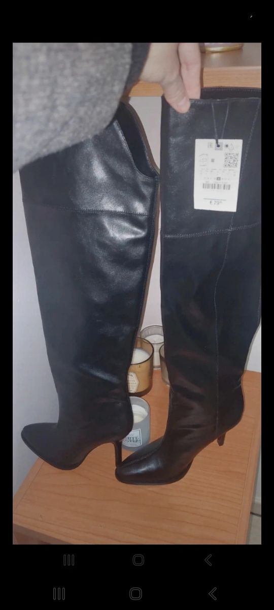 Botas altas Zara negras