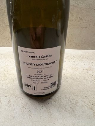 Pulligny-Montrachet 2021
Bottiglia Vuota
