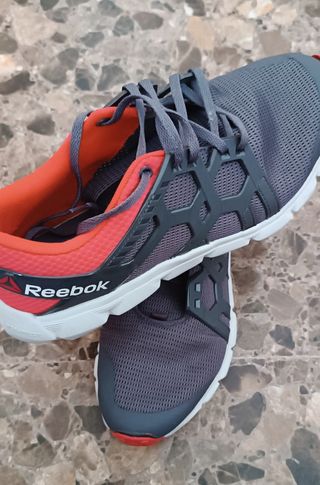 Zapatillas Reebok Running Hombre Gris-Rojo