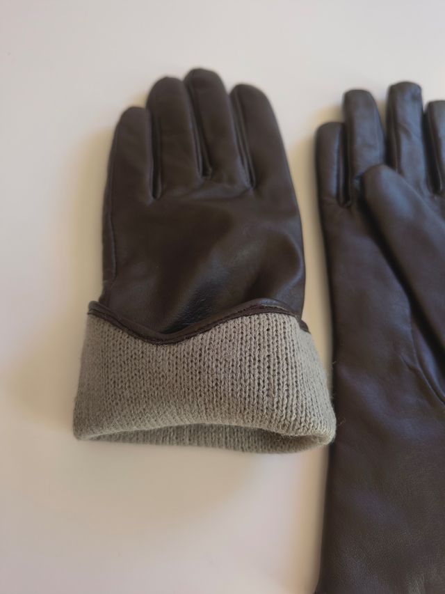 Guantes Piel Marrón - Talla M