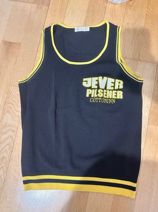 Camiseta punto lino y algodón S