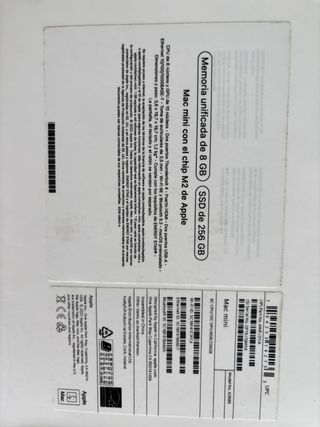 Mac mini M2 (8GB/256GB) Plata
Se compró en 2023