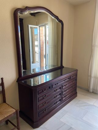 Cómoda espejo madera de haya