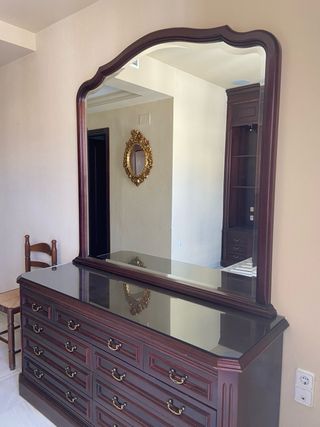 Cómoda espejo madera de haya