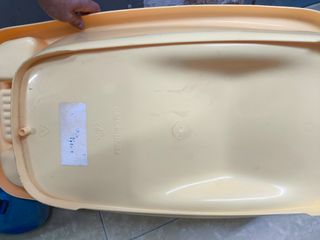 2 bañeras bebé más alzador,caballete,patas la azul