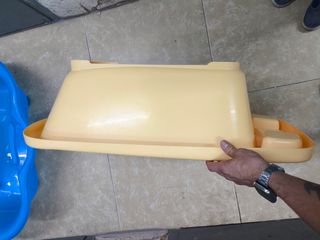 2 bañeras bebé más alzador,caballete,patas la azul