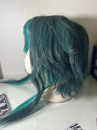 Peluca Verde Xiao Genshin Impact