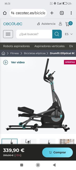 Bicicleta elíptica Cecotec Drumfit