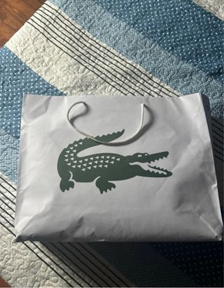 Chaqueta Lacoste verde y blanca