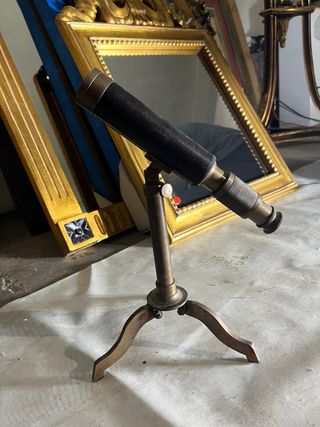 catalejo antiguo de latón